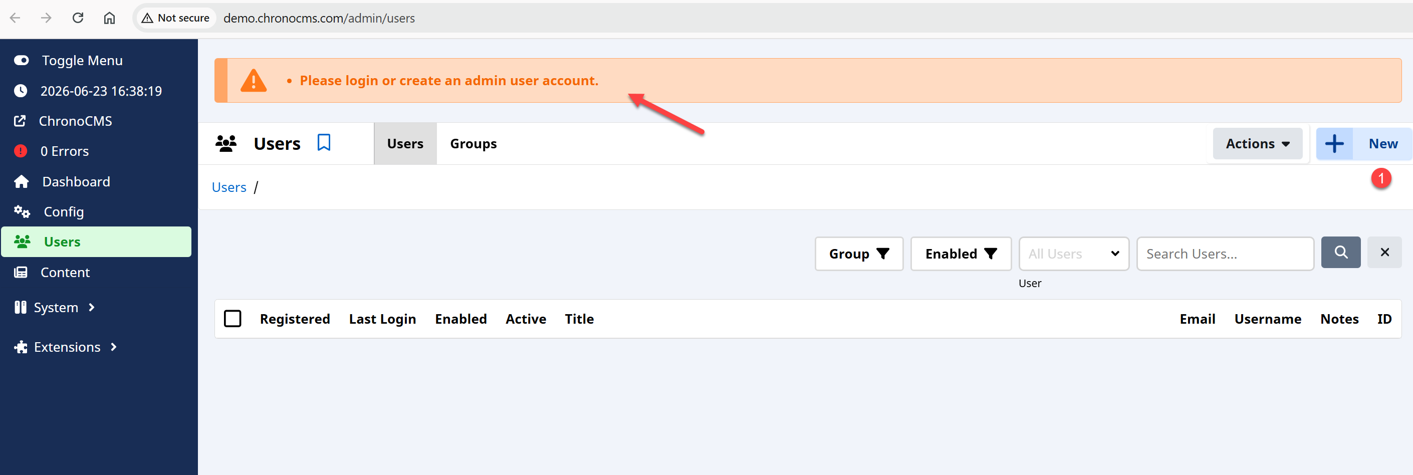 How to setup your ChronoCMS website image 2