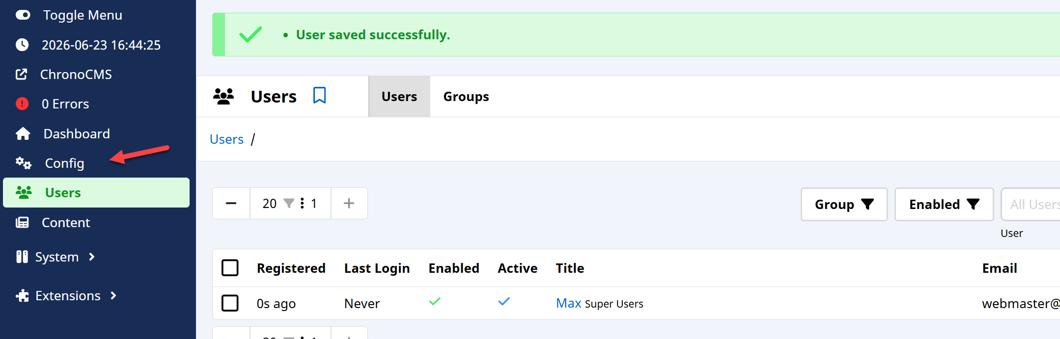 How to setup your ChronoCMS website image 4